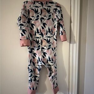 Honeysuckle Swim Peach Print Kids Sunsuit